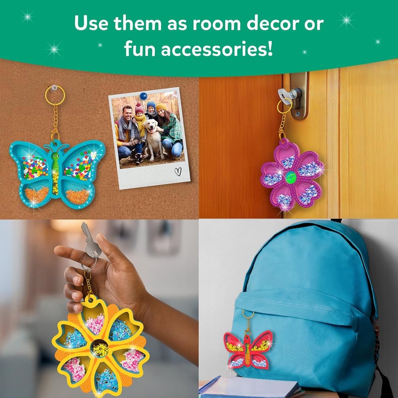 Skillmatics Art & Craft Activity - Shake-its, DIY Glitter Craft Kit with Keychains, Fun & Creative Travel Toys, Party Favors & Birthday Gifts for Girls & Boys Ages 4, 5, 6, 7, 8, 9 - Image 5